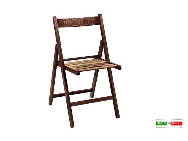sedia pieghevole noce 7 stecche m0784