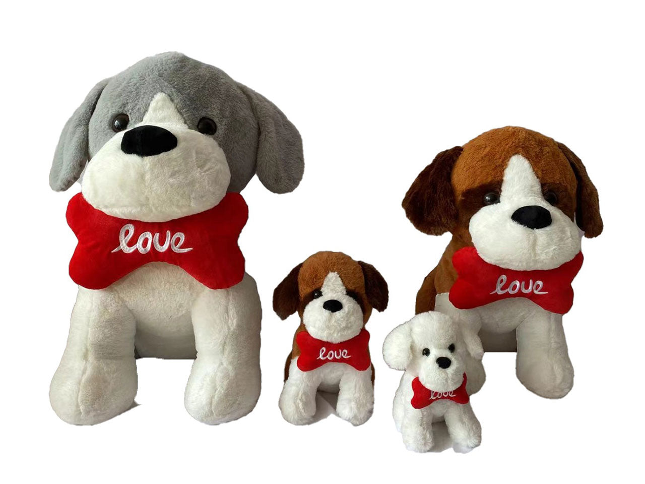Peluche cane con ossa 45cm