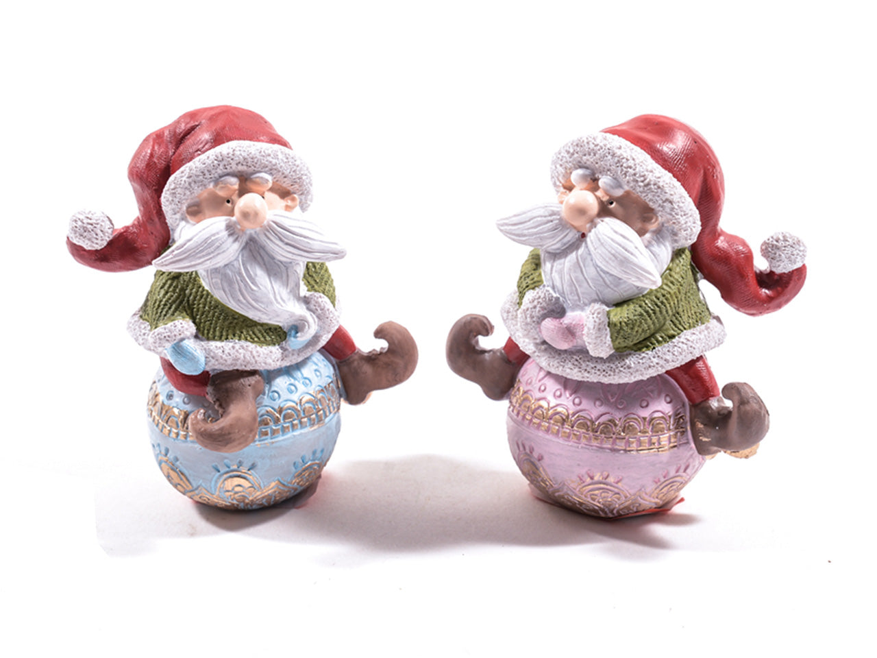 Babbo natale in resina misura 9,5x5,5xh.10,5cm assortito
