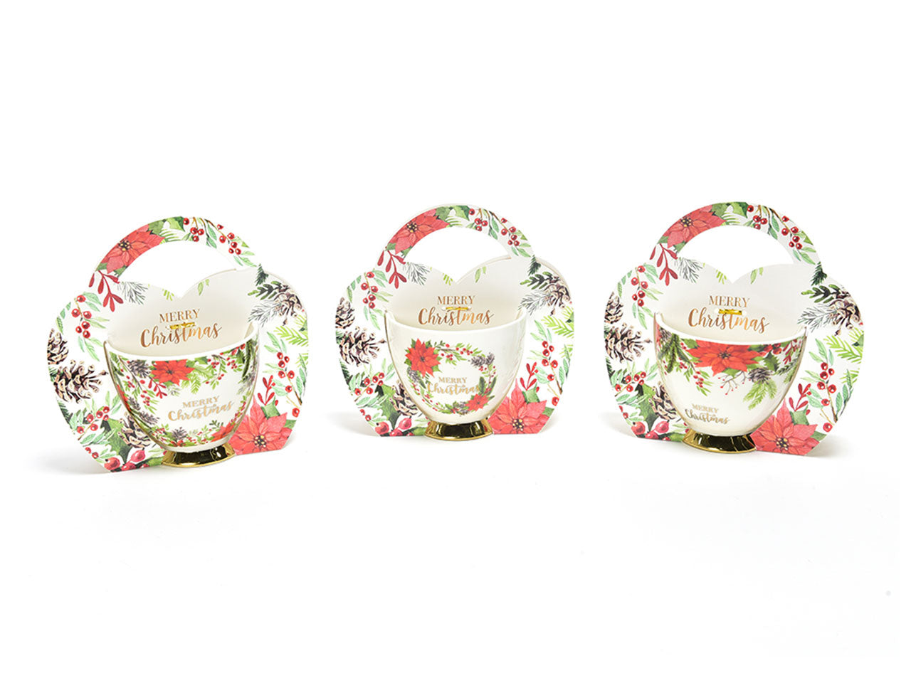 tazza in ceramica con oro zecchino in confezione regalo 435ml misura 10,7xh.7x9,4cm assortita