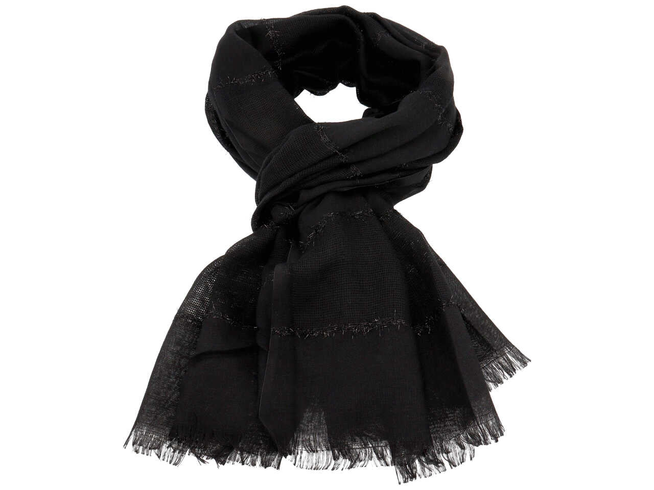 sciarpa nera c/righe lurex 80x190 sc3401/n