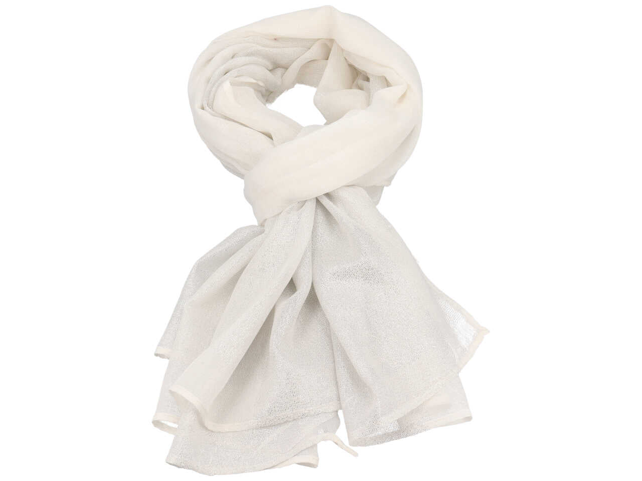 sciarpa bianca c/lurex 95x180cmsc3402/bi