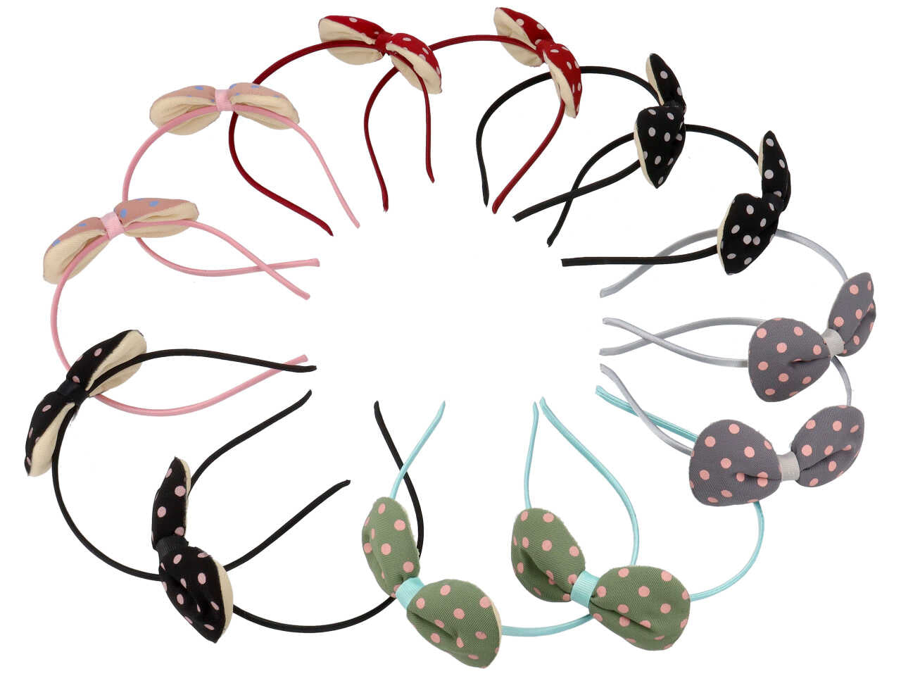 cerchietto c/fiocco pois ch922