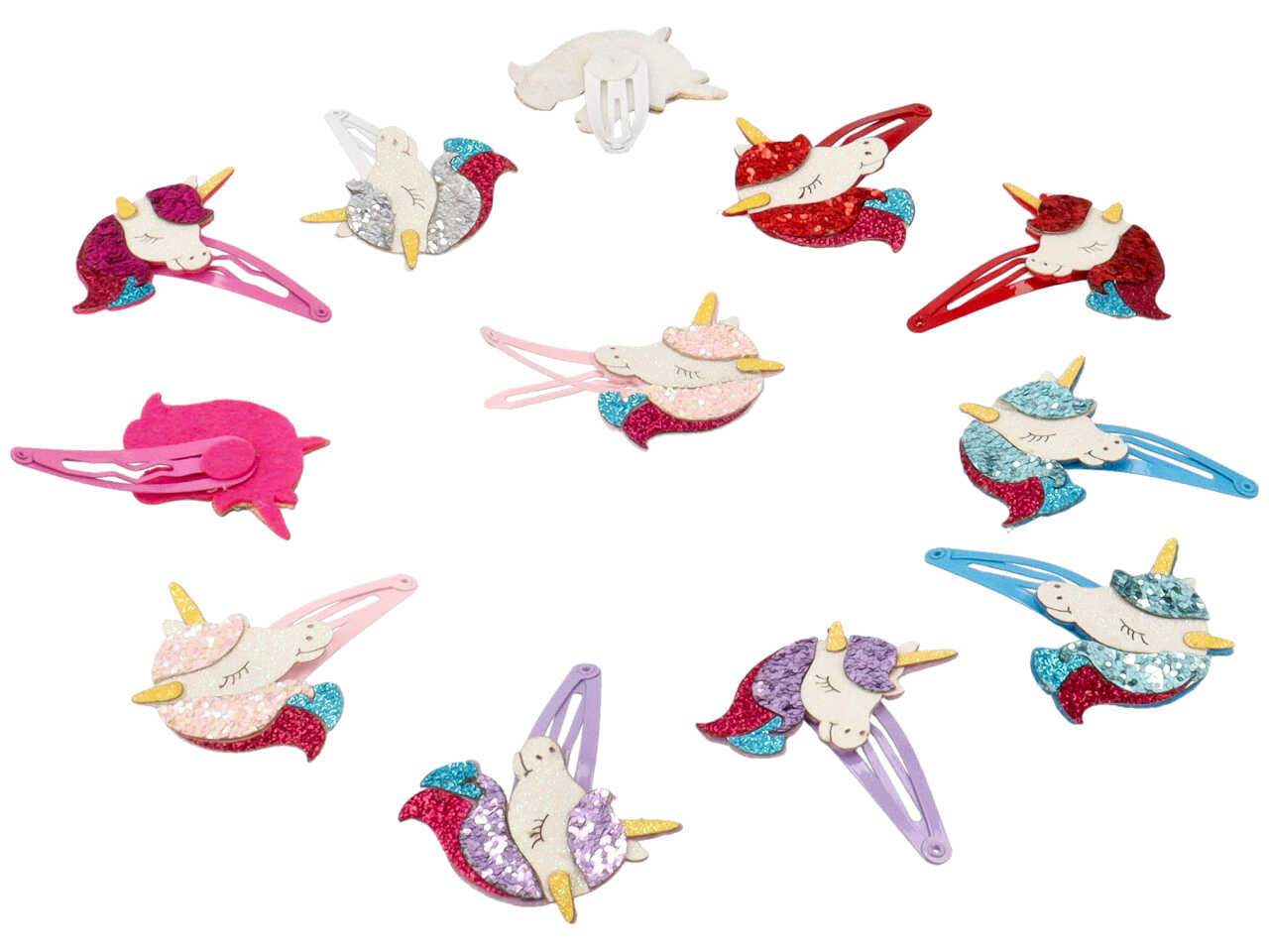 clic clac 5cm c/unicorno glitter fb1020