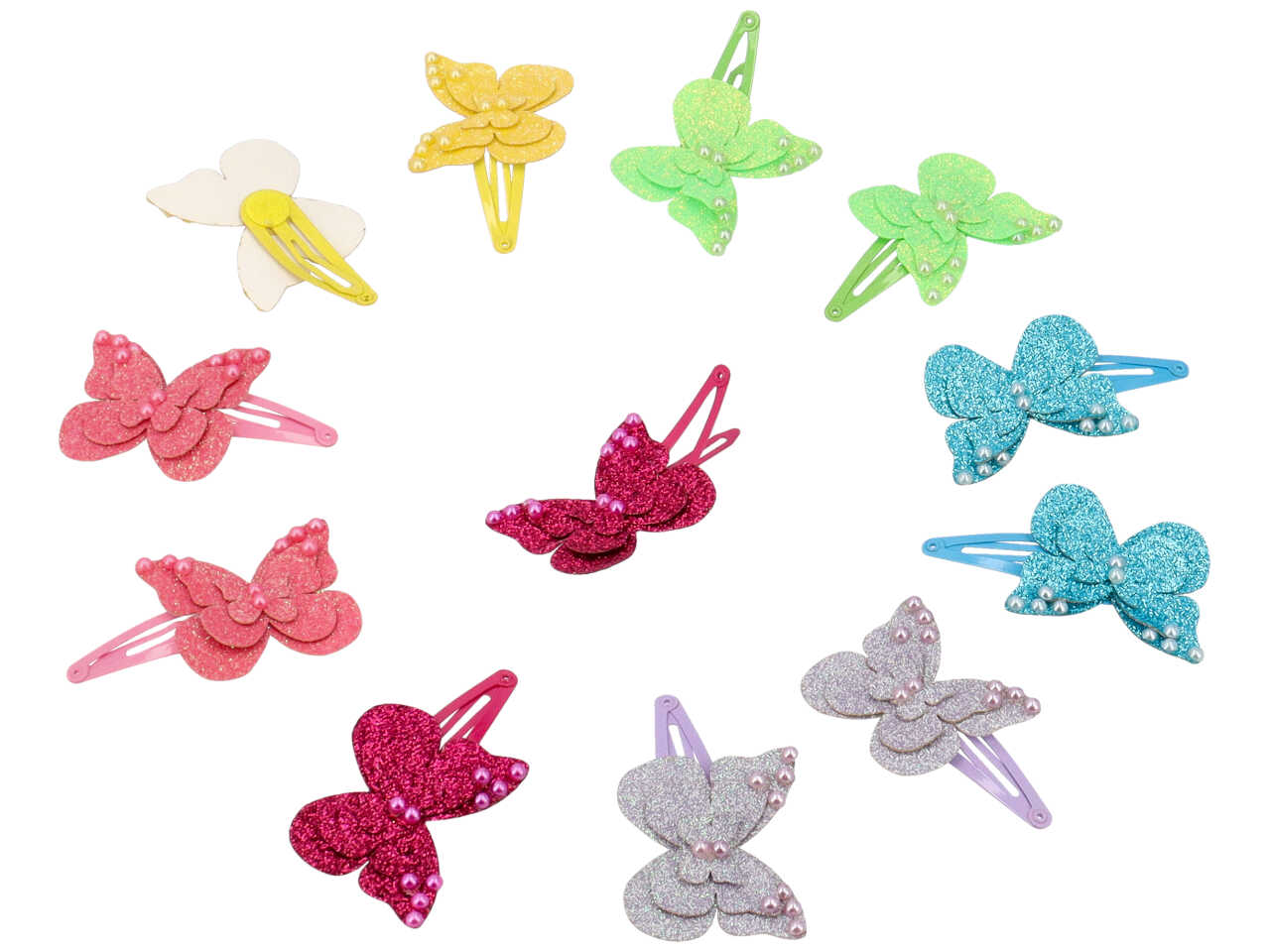 clic clac 5cm c/farfalla e perle fb1024