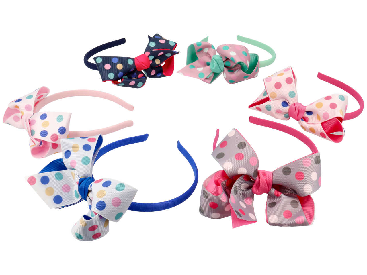 cerchietto c/fiocco pois cb1001