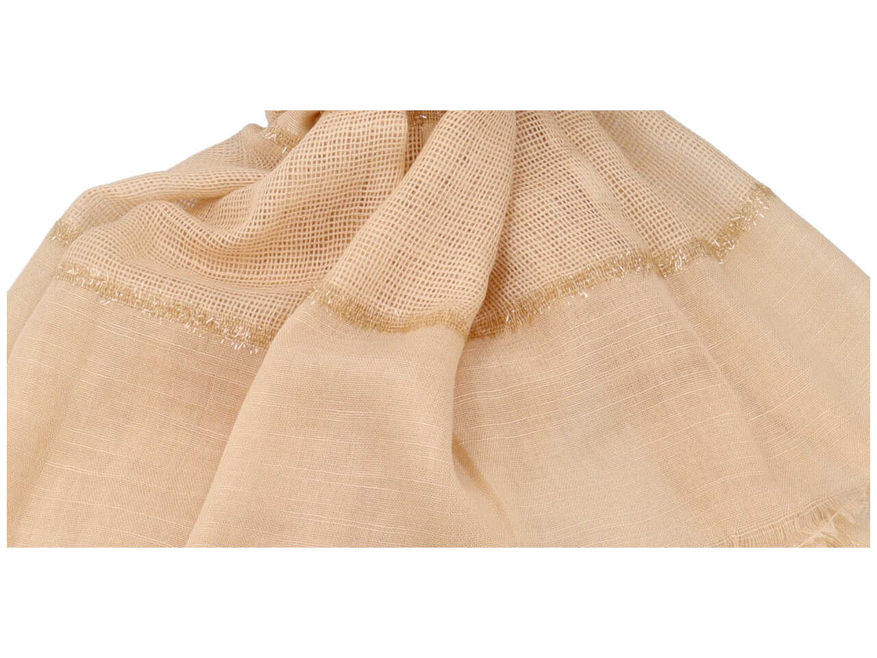 sciarpa beige c/righe lurex 80x190cmsc3401/bg