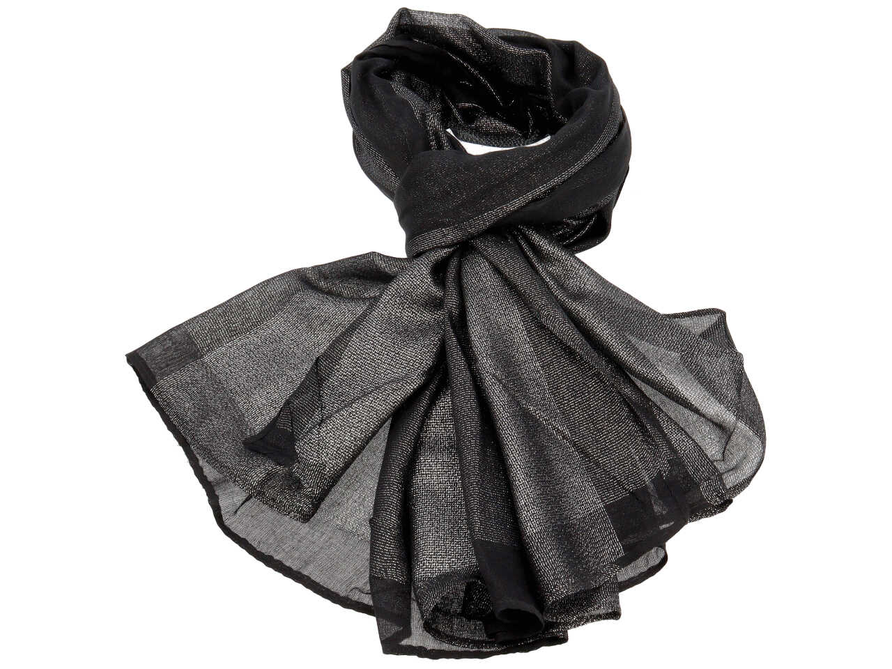 sciarpa nera c/lurex 95x180cm sc3402/n