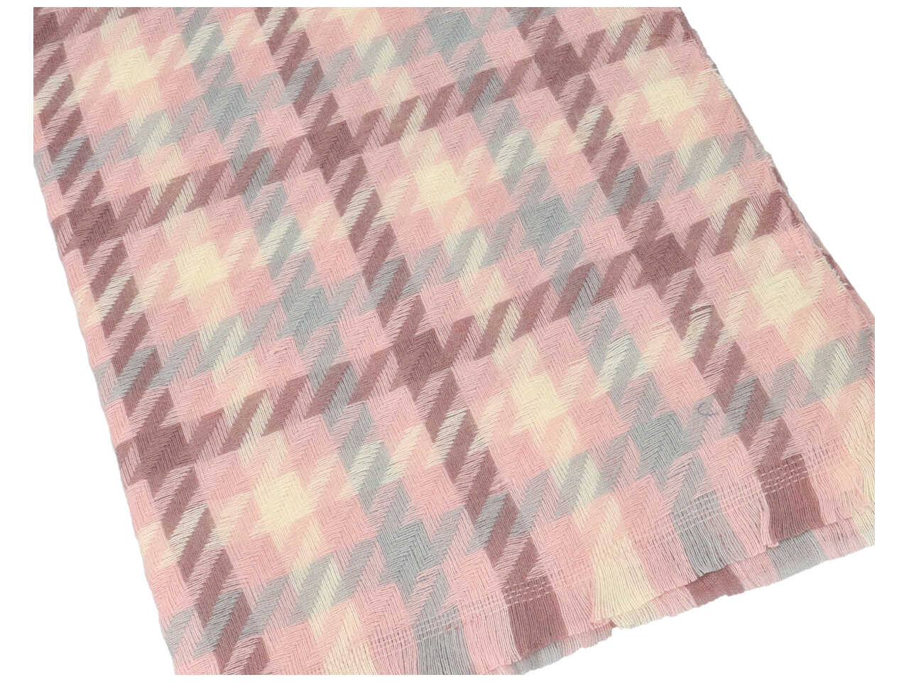 sciarpa a fantasia multirighe 70x180cm rosa panna 80% VISCOSA 20% LANA