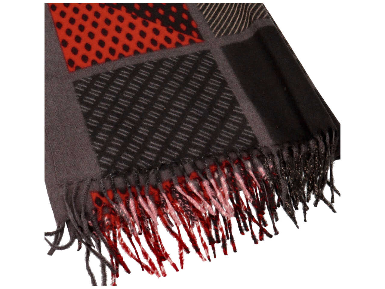 sciarpa a fantasia 70x185cm NERA 80% VISCOSA 20% LANA