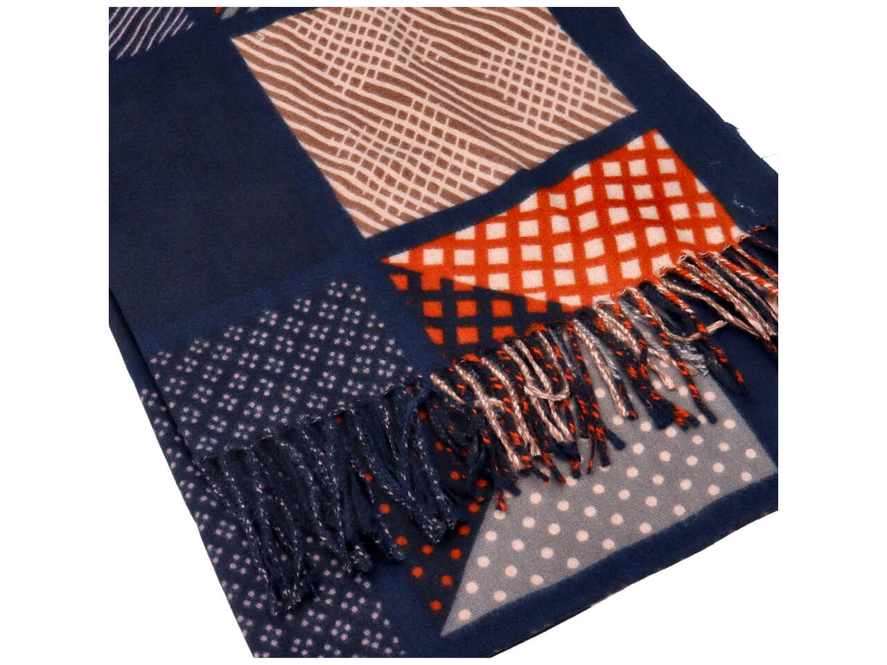 sciarpa a fantasia 70x185cm BLU 80% VISCOSA 20% LANA