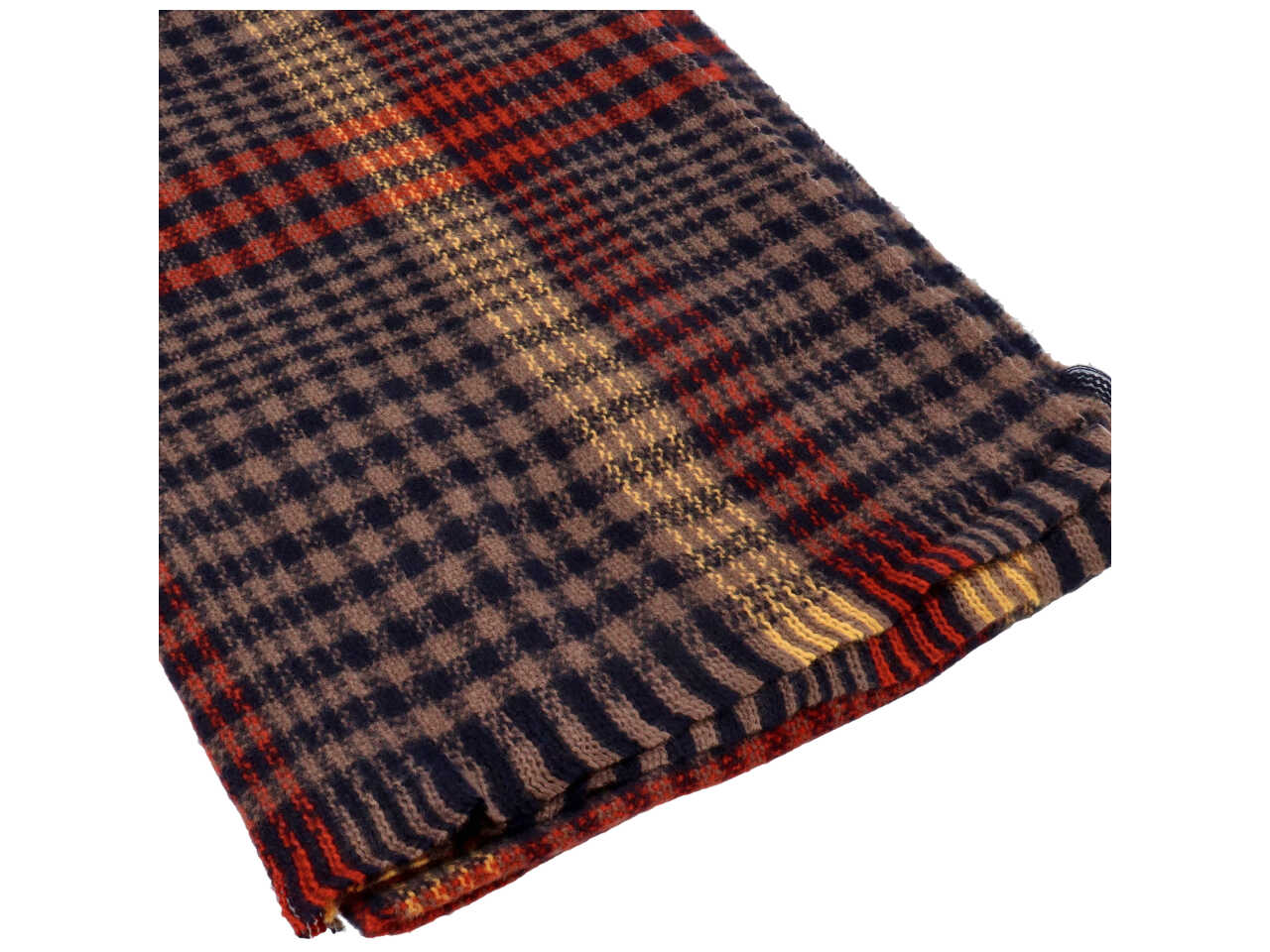 Sciarpa a fantasia con righe blu 65x190cm 70% viscosa 30% lana