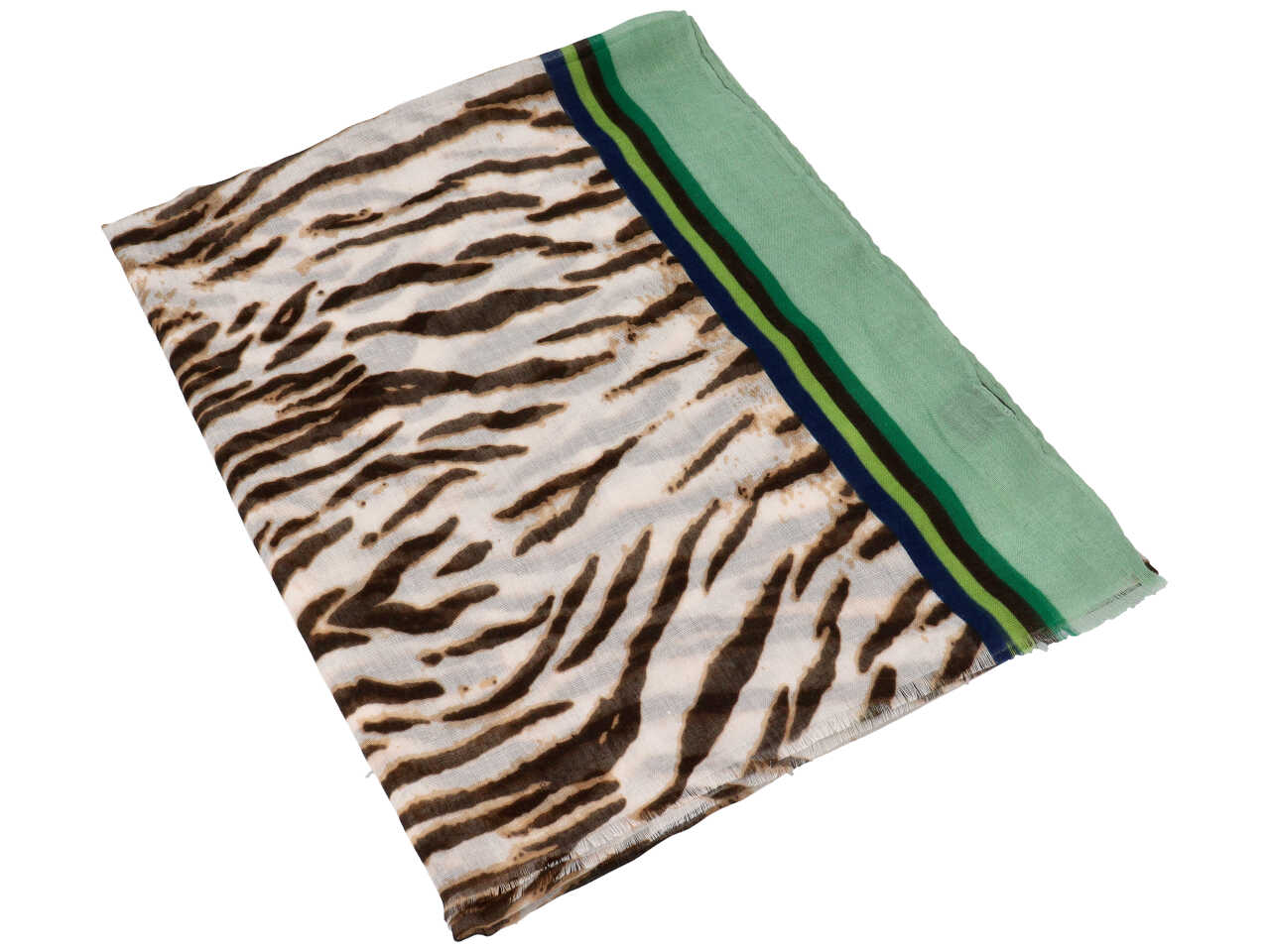 Stola fantasia zebrata colore beige 90x180cm 100% viscosa