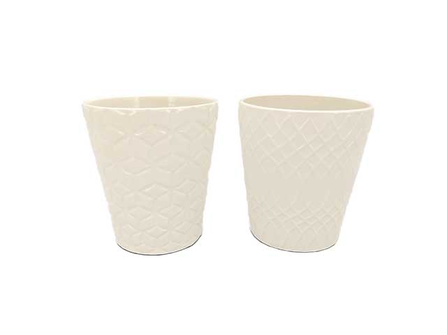 Vaso d.13 h.14 bianco sat.51069wspal