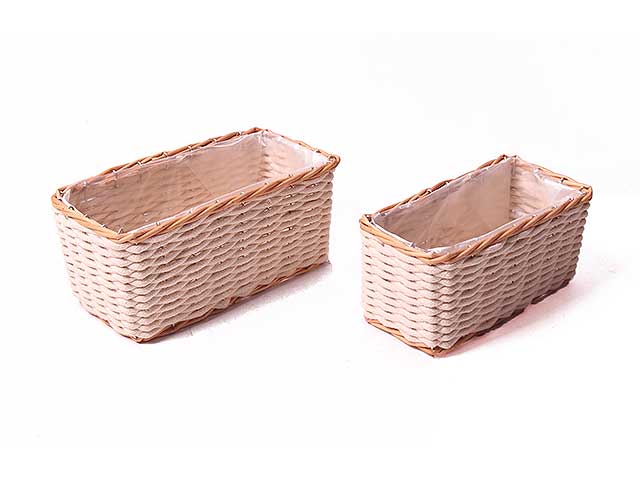 L.lana cesta 2 pezzi rett.crema d0370.31cr