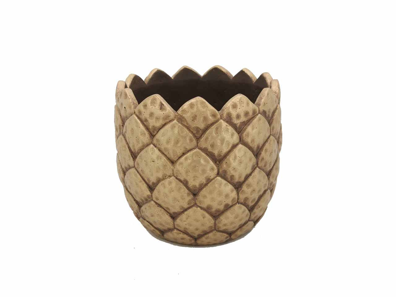 Vaso pigna dorata d.18,5 h.17cm