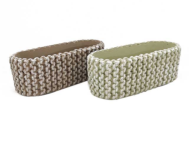 Cache pot ovale 20x8,5xh7cm 48415