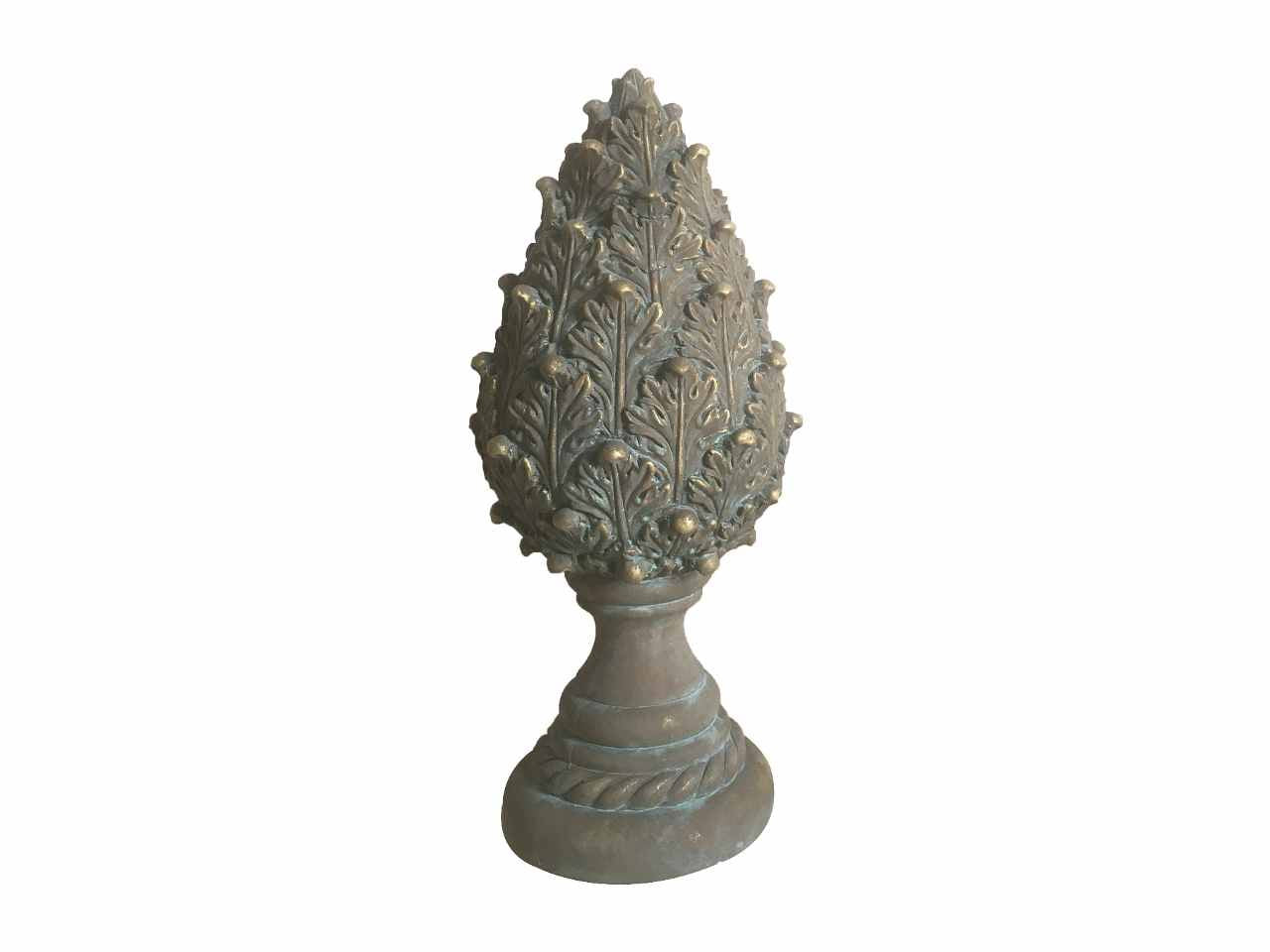 Pigna bronzo in resina d.17,5xh.40cm