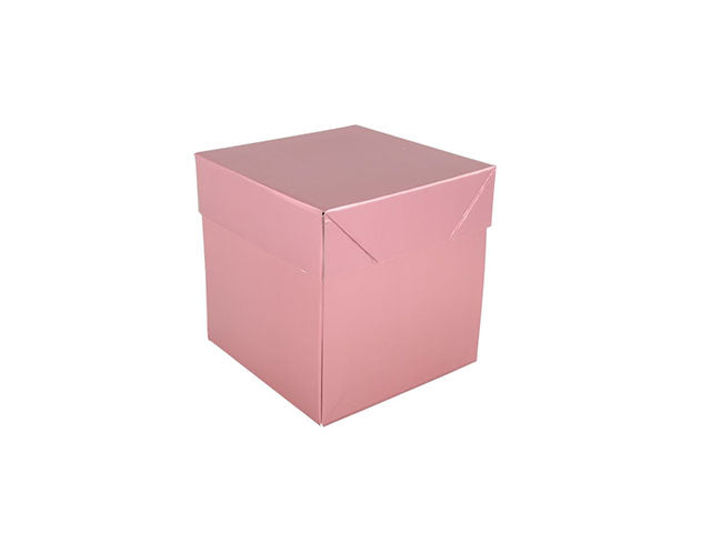 scatola mini box surprise rosa gold 30x30cm