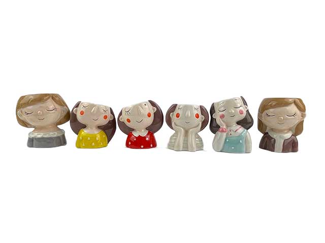 testa ceramica donna h.8/10cm tf10