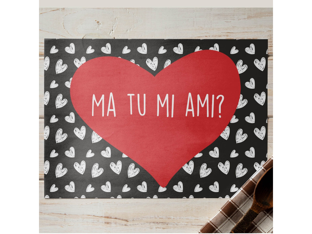Set di 2 tovagliette in pu ma tu mi ami?