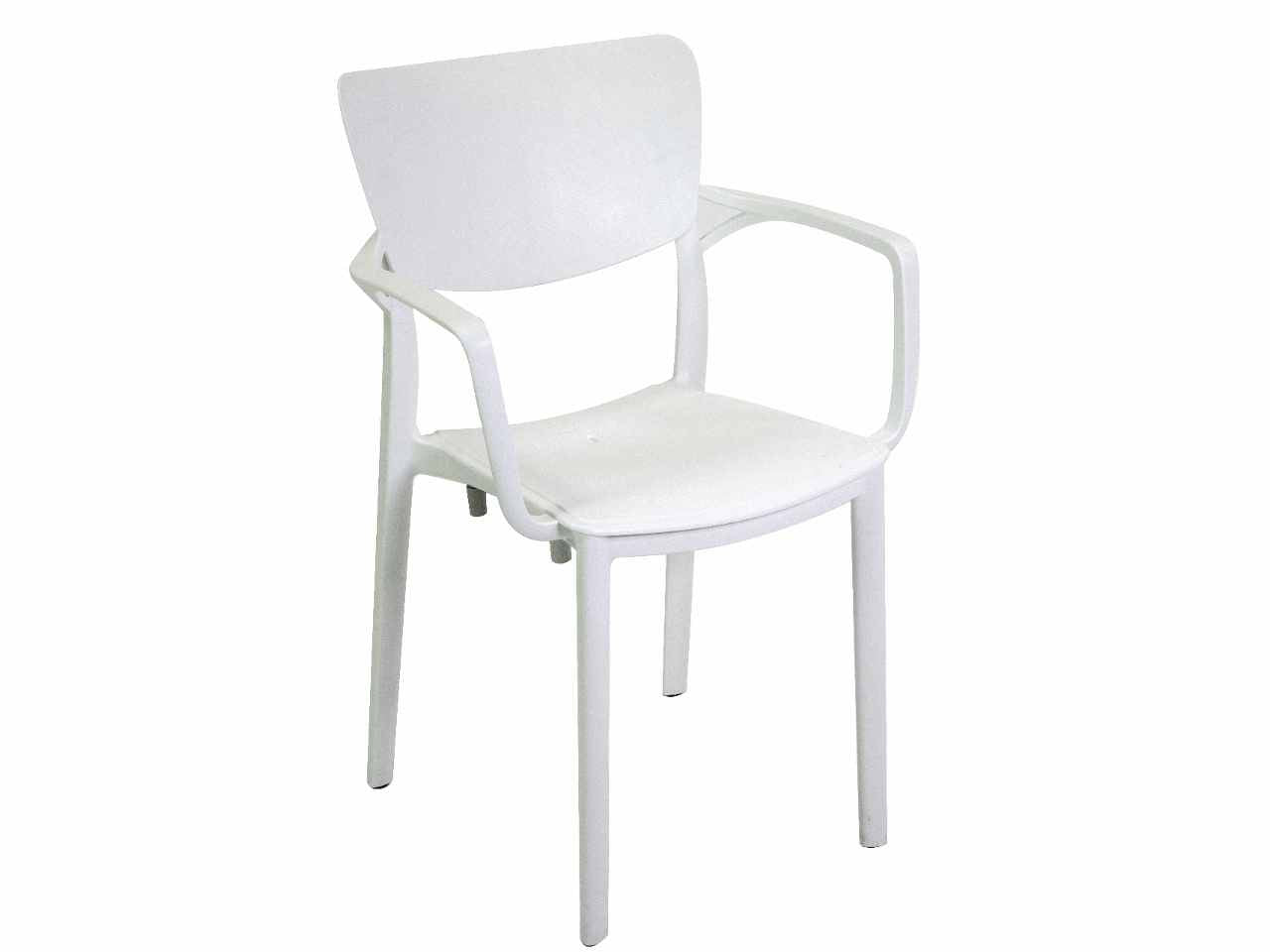 Poltrona polipropilene damla bianca 54,5x53h.84cm