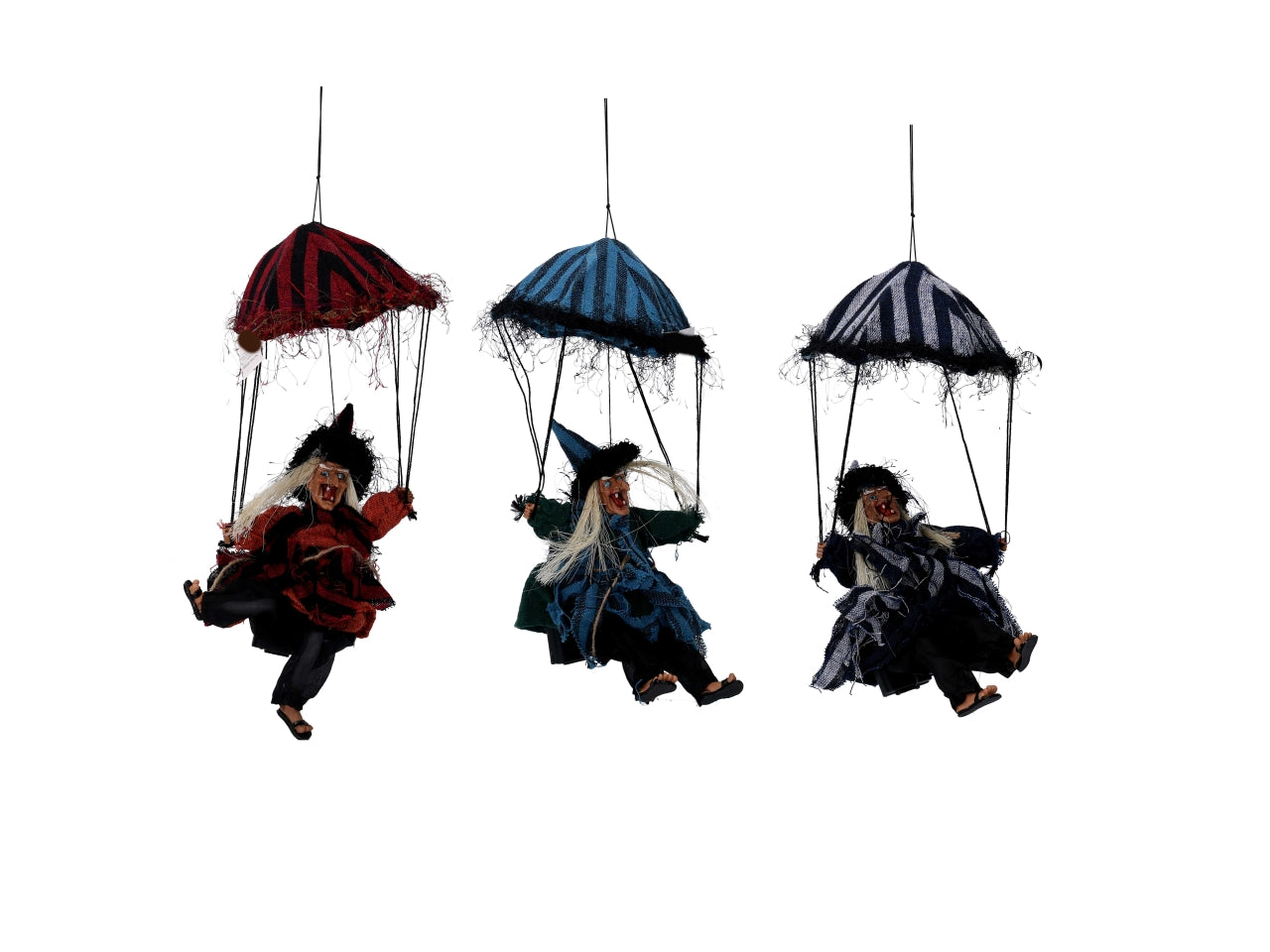 Befana con paracadute in poliestere con musica
