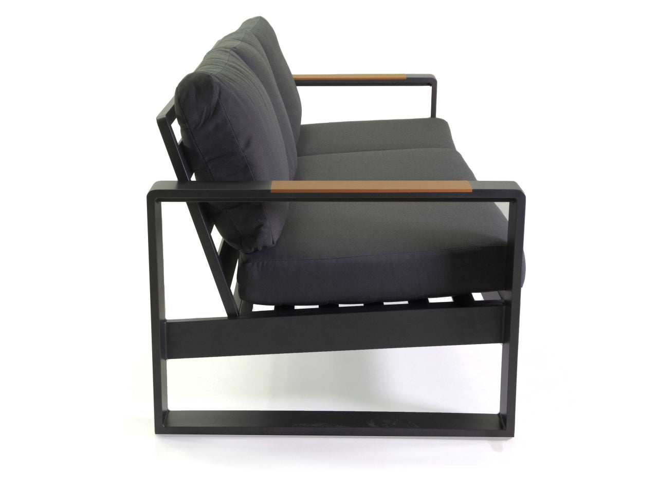 Salotto in alluminio blaine colore antracite 3 posti