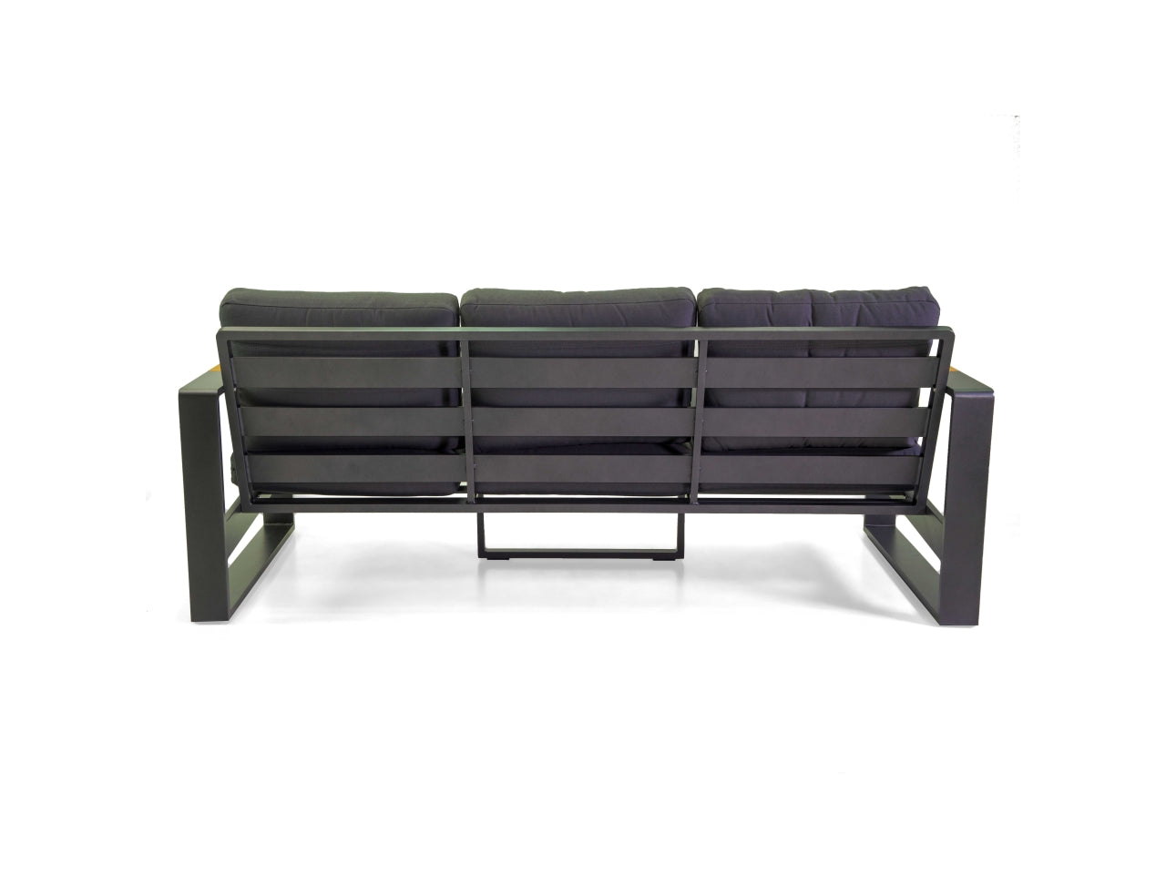 Salotto in alluminio blaine colore antracite 3 posti