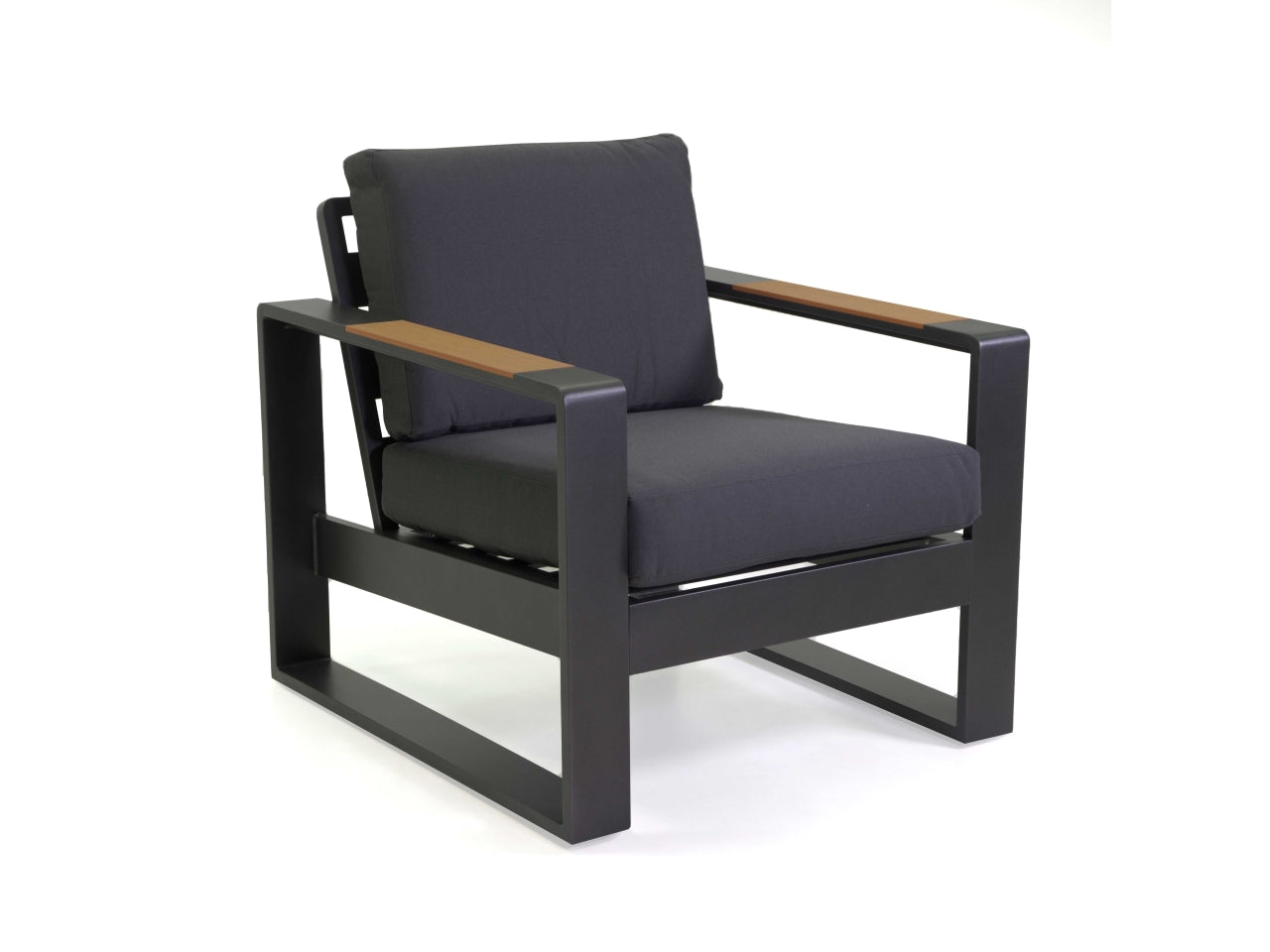 Salotto in alluminio blaine colore antracite 3 posti