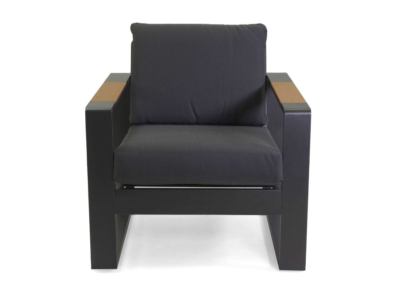 Salotto in alluminio blaine colore antracite 3 posti