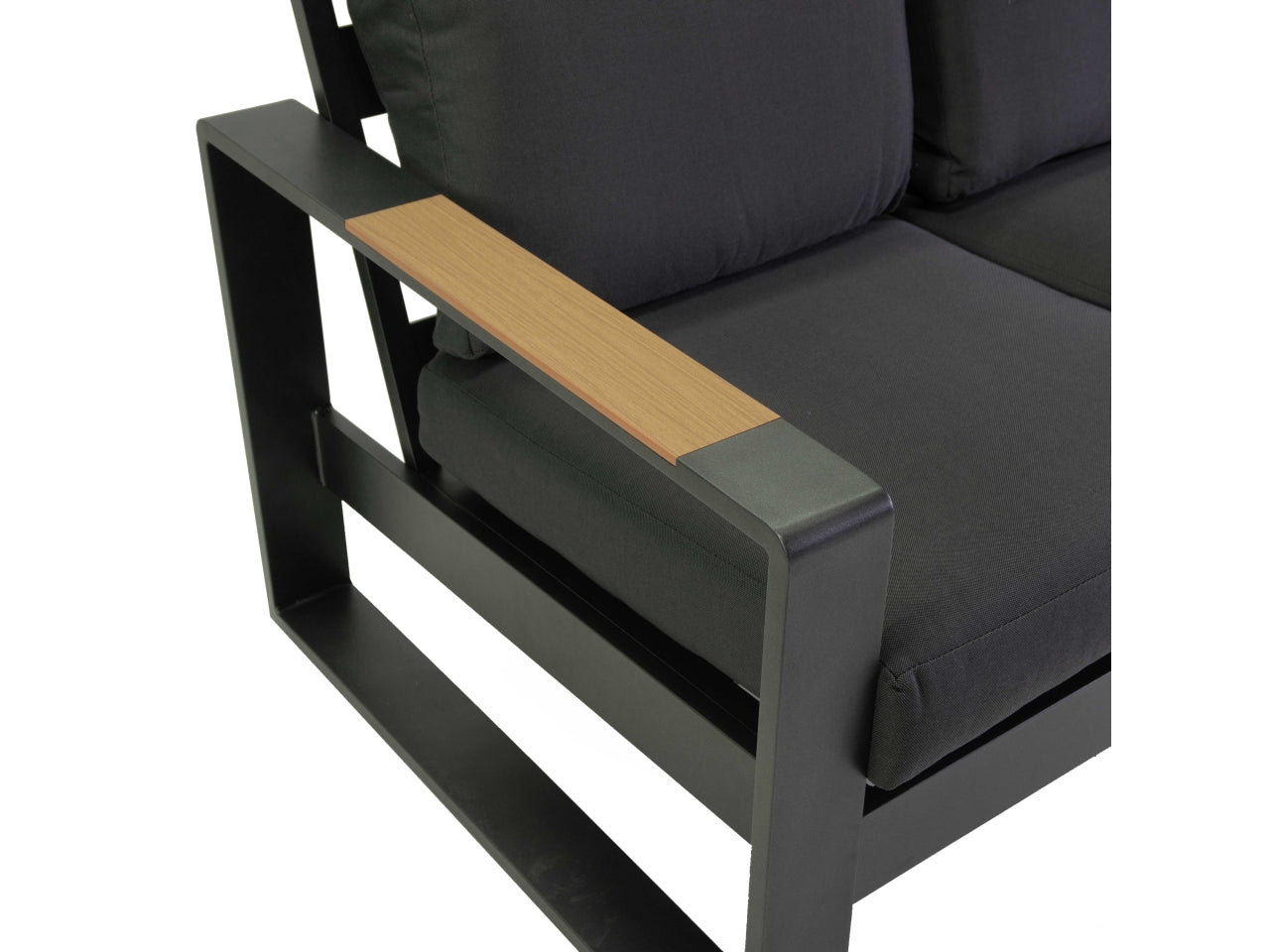 Salotto in alluminio blaine colore antracite 3 posti