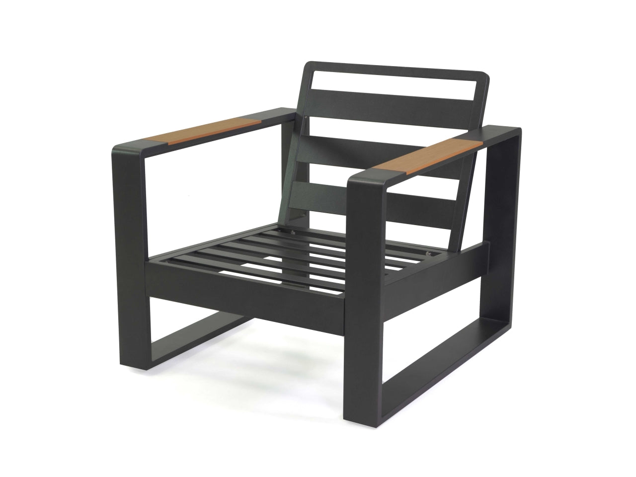 Salotto in alluminio blaine colore antracite 3 posti