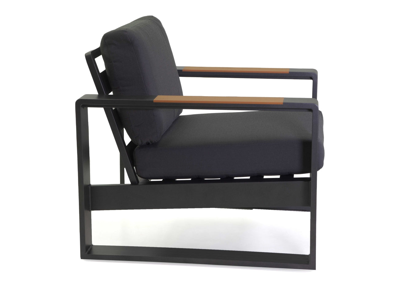 Salotto in alluminio blaine colore antracite 3 posti