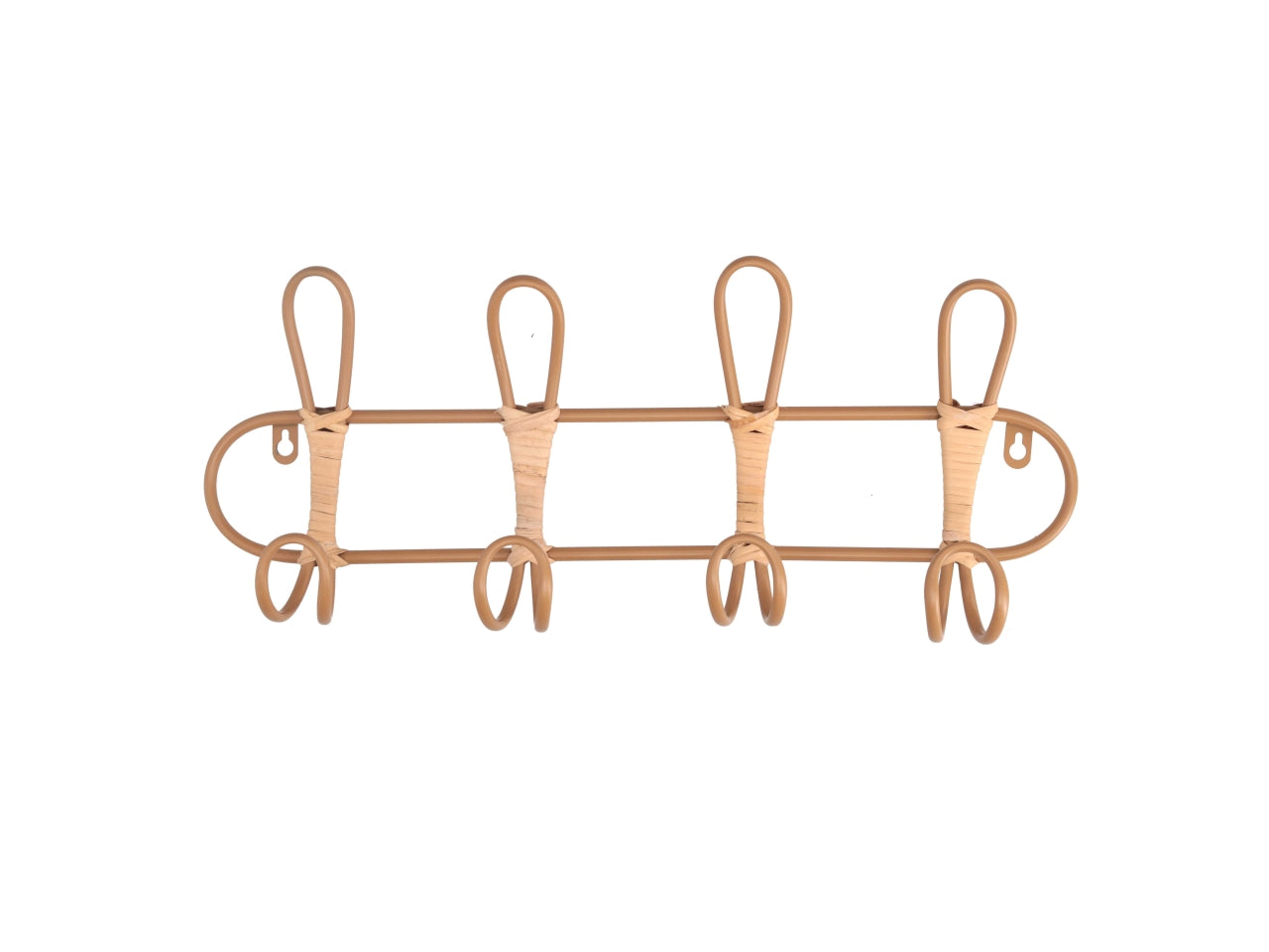 Attaccapanni in metallo 4 posti colore beige 51,5x7,5x21cm