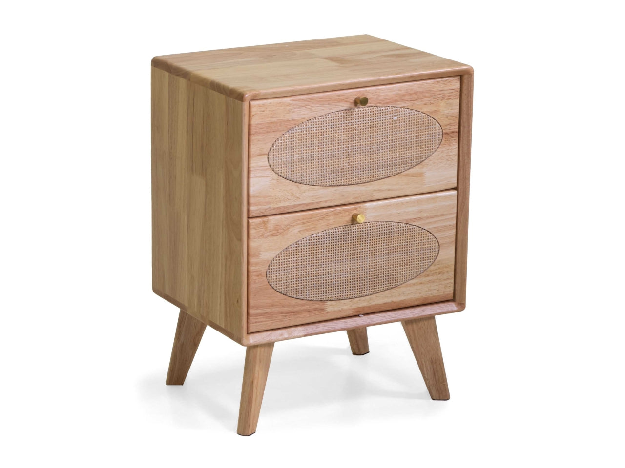 Mobiletto in legno mantra con 2 cassetti colore naturale 40x30xh.54cm