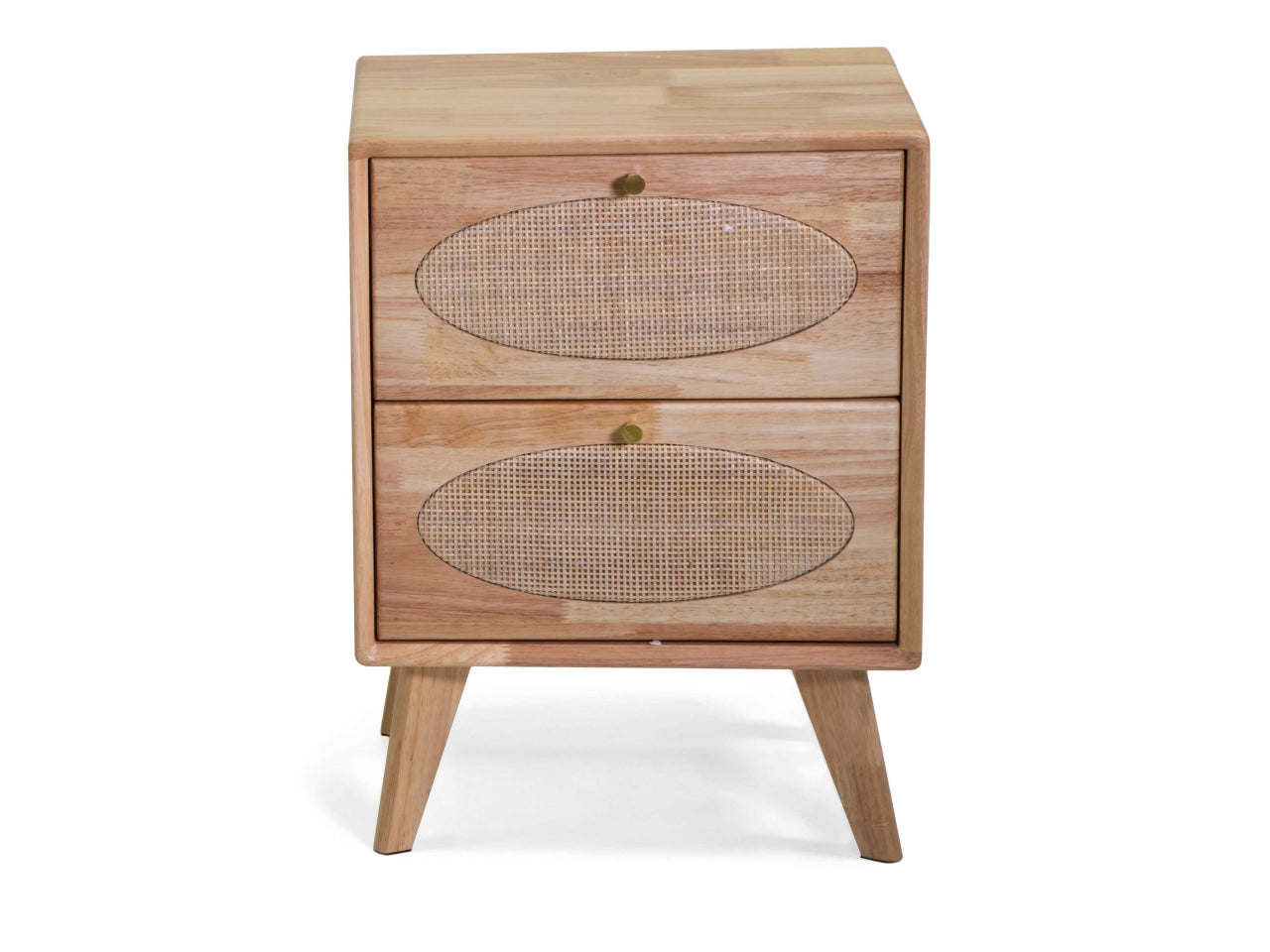 Mobiletto in legno mantra con 2 cassetti colore naturale 40x30xh.54cm