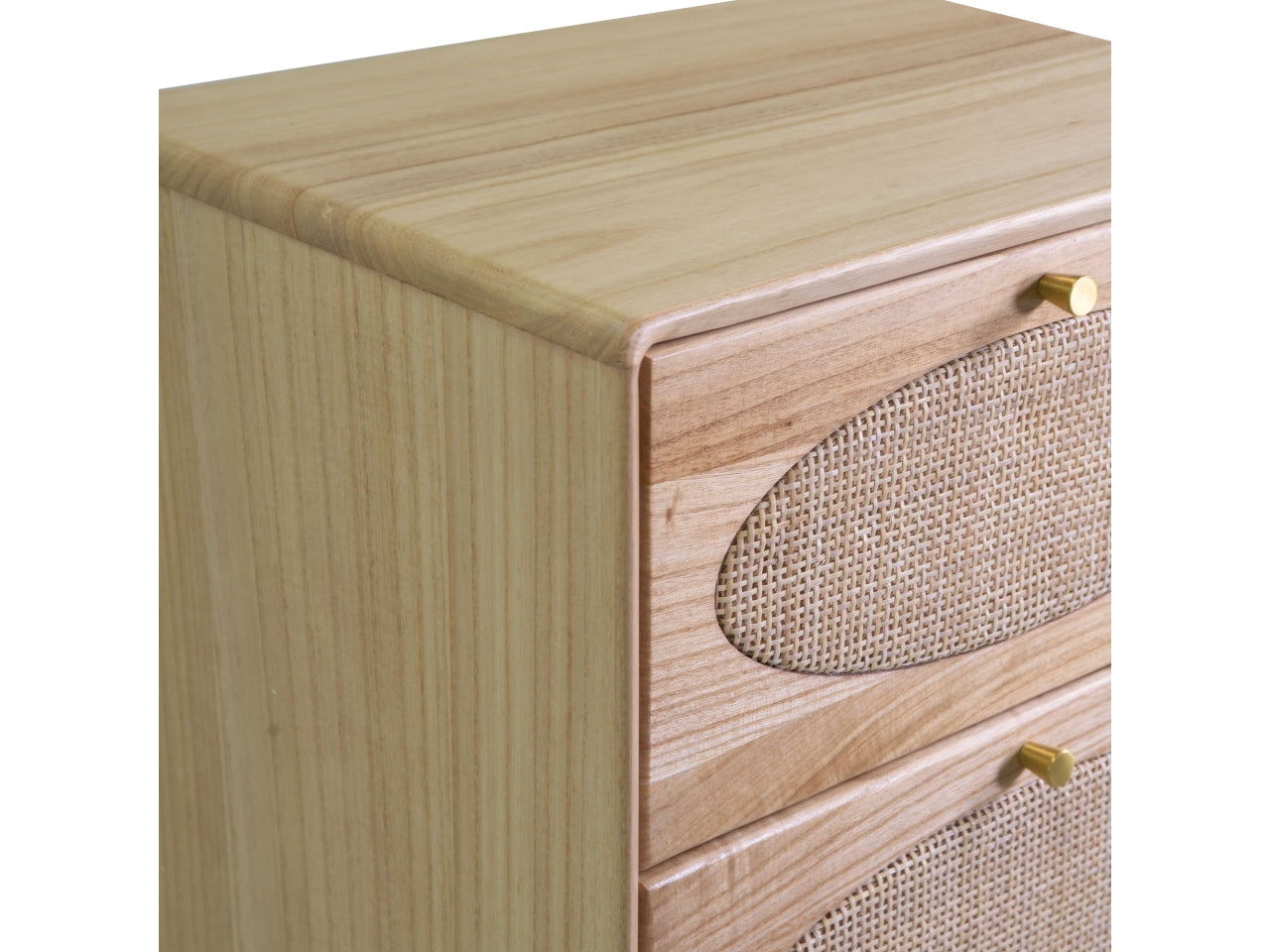 Mobiletto in legno mantra con 2 cassetti colore naturale 40x30xh.54cm
