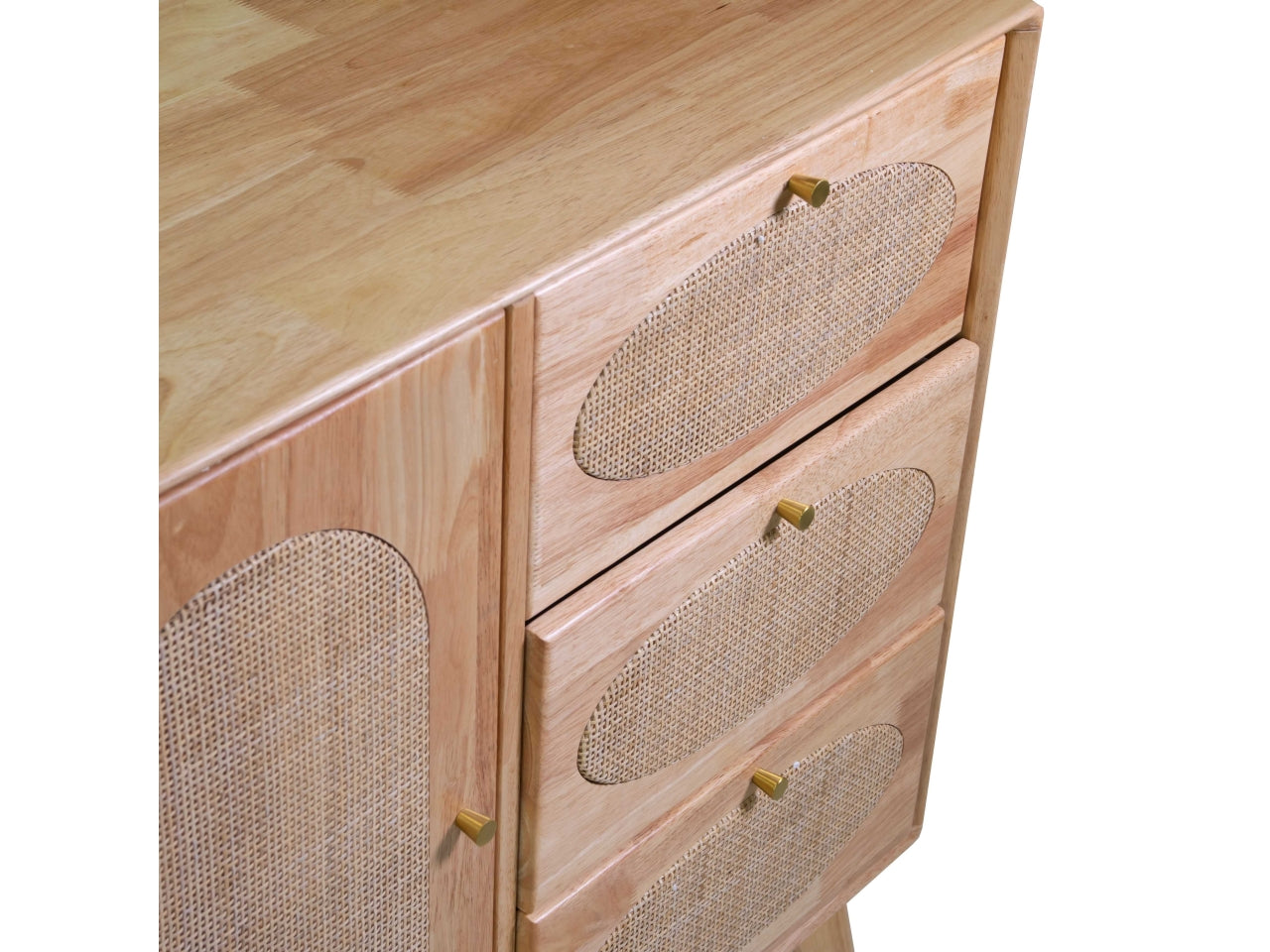 Mobiletto legno mantra 1 anta + 3 casset ti naturale 74,5x35h75cm