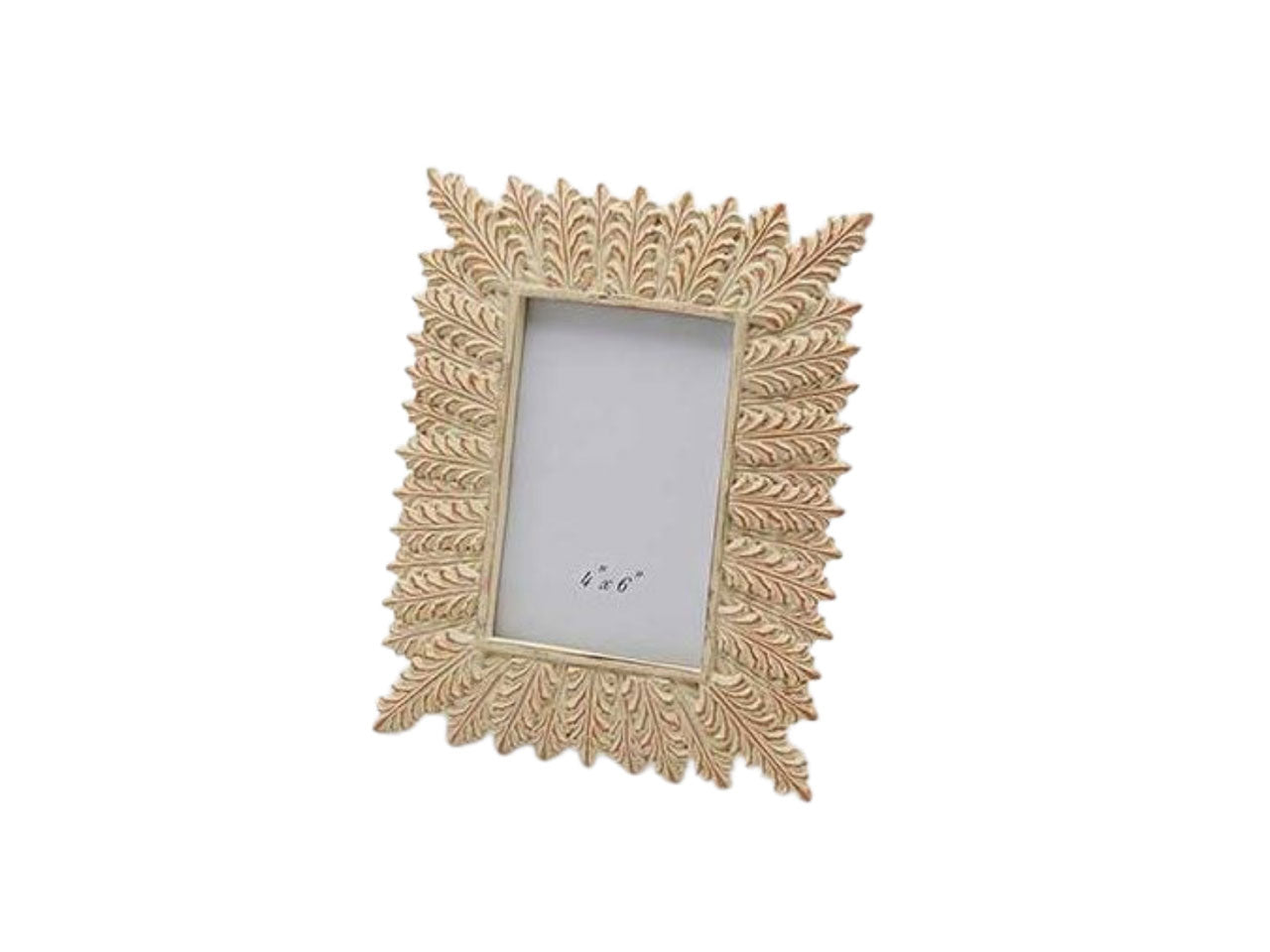 porta foto con foglie palma 24x20 oro713953,04