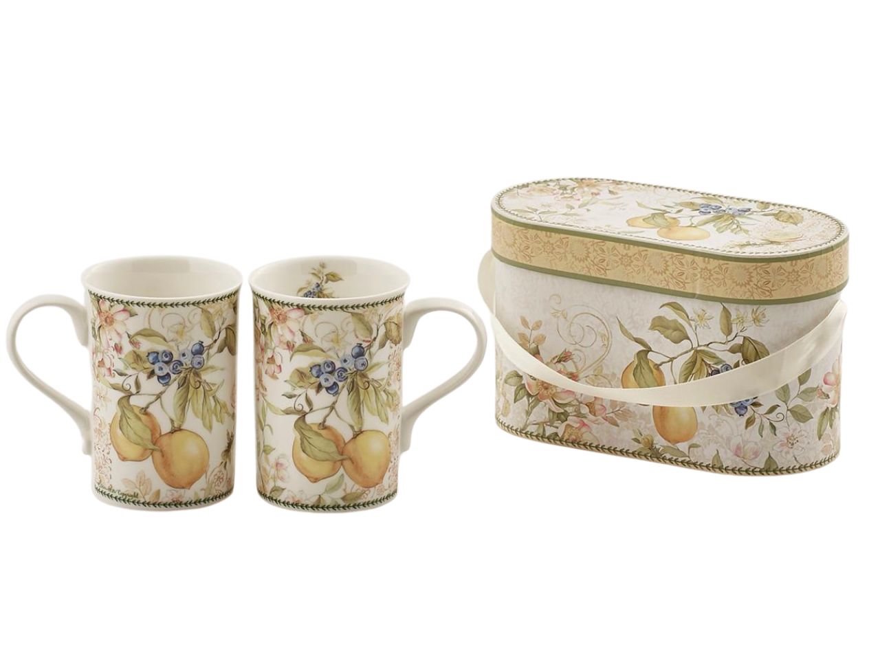 Tazza mug in porcellana confezione da 2 pezzi h.11xd8cm