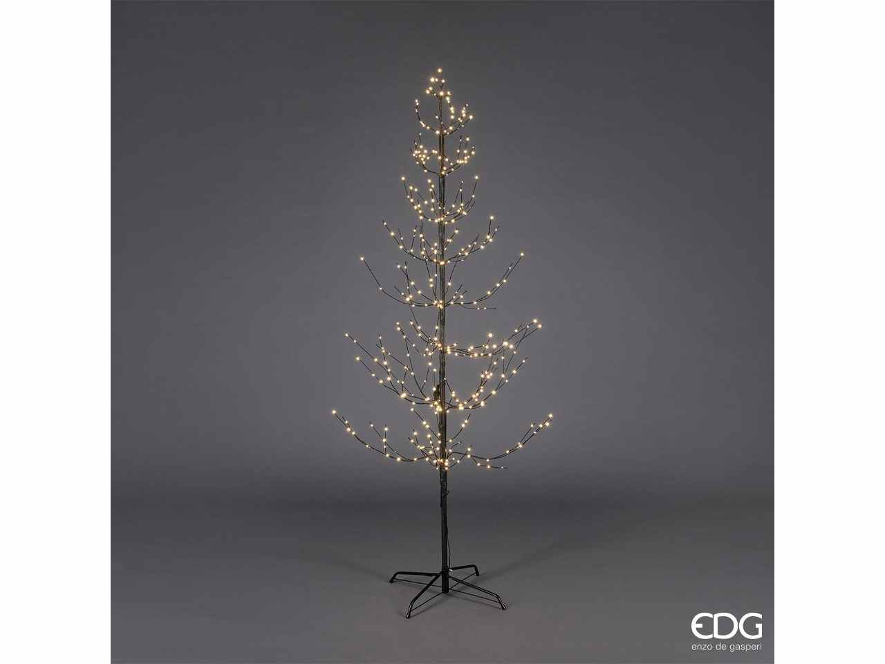Albero faggio con 384led troncolungo h.180cm nero