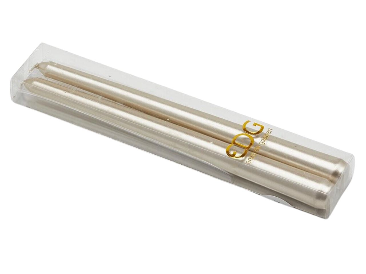 Candela a stelo misura 250x22mm colore argento - la confezione comprende 2 candele