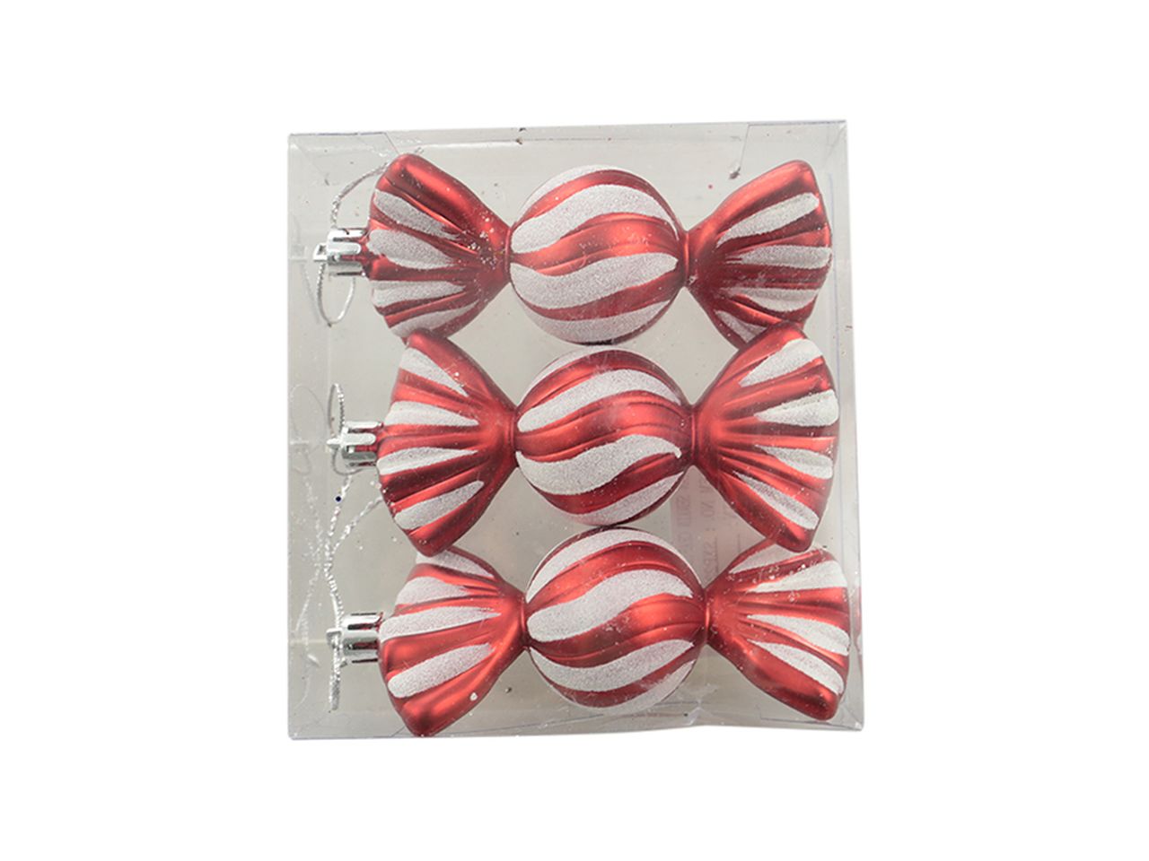 Pendente candy - la confezione comprende 3 candy misura 12x11,5x4cm colore rosso