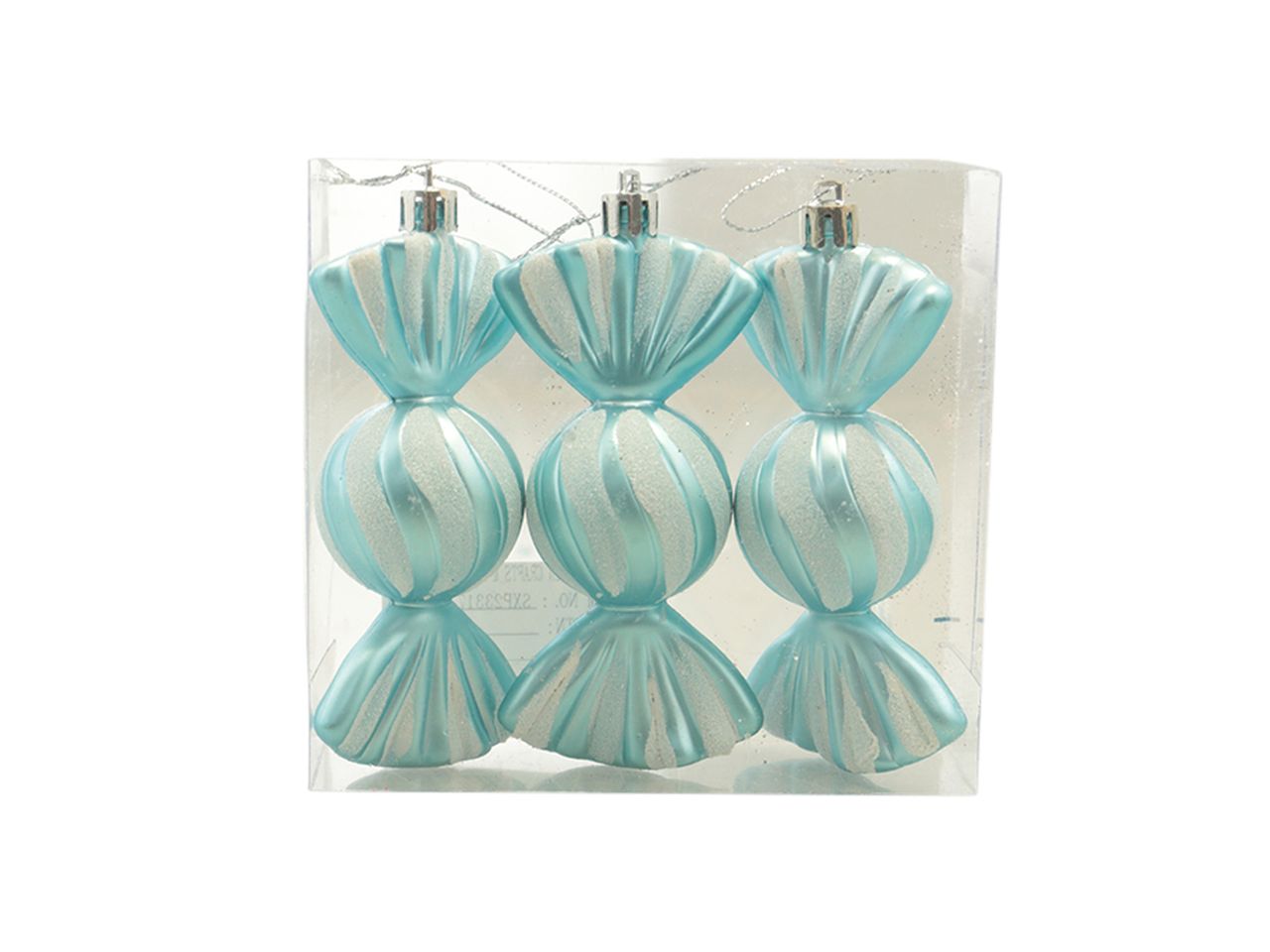 Pendente candy - la confezione comprende 3 candy misura 12x11,5x4cm colore azzurro