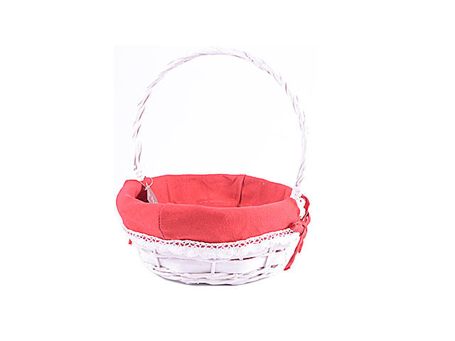 L.bianca c/cuore cesta d28cm 5042073