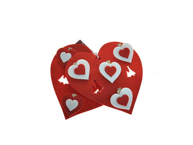 cuore feltro 15cm 5040423