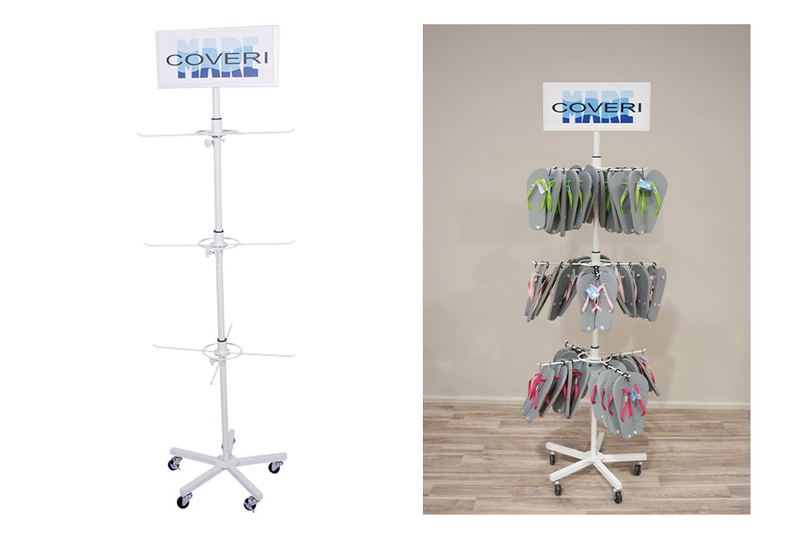 Espositore per infradito 52x182cm capacita' 60 paia circa