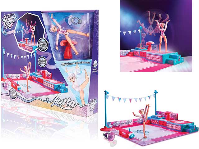 Teamgems playset palestra c/ginnasta mge02000 $