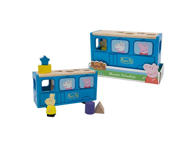 Peppa pig scuolabus inc. legno ppc74000